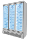 Dondurulmuş Gıdalar İçin Hızlı Dondurucu Süpermarket Ticari Dik Teşhir Buzdolabı Dondurucu