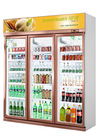Hava Soğutma Cam Kapı İçecek Soğutucu Süpermarket Buzdolabı 5 Katlı