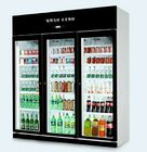 Isıtıcı ile Süpermarket için Otomatik Defrost Ticari Cam Kapı İçecek Soğutucu