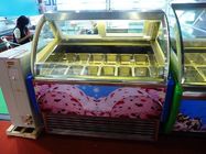 Ekonomik Dondurma Teşhir Dondurucu 1260W Süpermarket için 12 Tepsiler