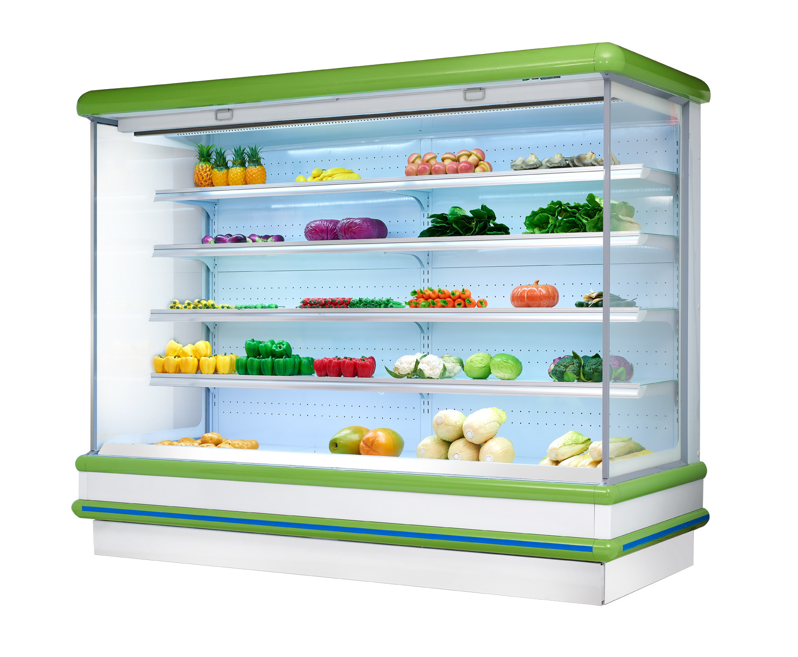 Özel Boyutlu Süpermarket İçin Ticari Açık Teşhir Buzdolabı