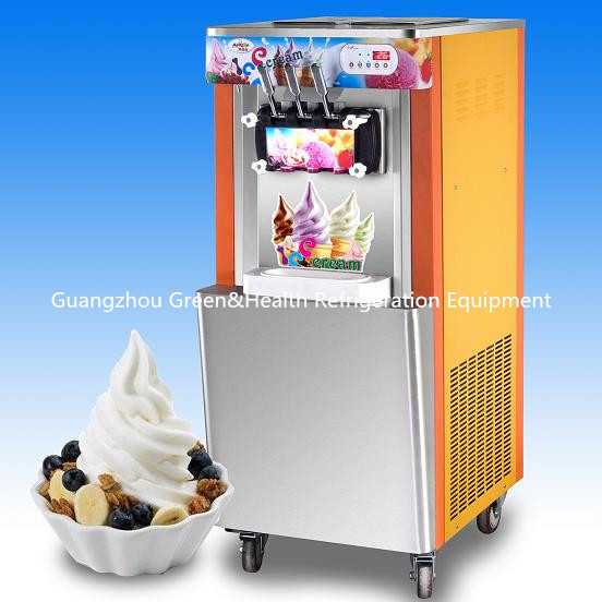 Dondurulmuş Yoğurt Franchise İçin Düşük Gürültülü Endüstriyel Dondurma Makineleri CE
