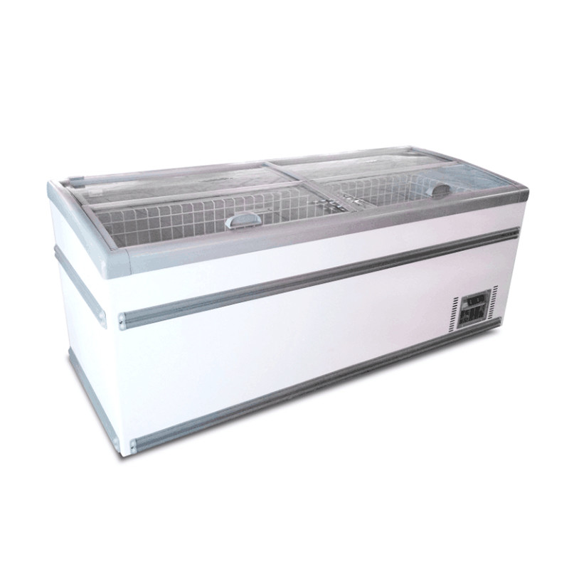 Göğüs Adası Dondurucu CE Onaylı Ada Buzdolabı Otomatik Defrost Adası buzdolabı