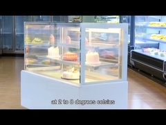 Customized Square Cake Display Freezer R134a / R404 Refrigerant 220V 50HZ