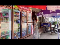 İçecek Soğuk İçecek İçin Ticari 2 Cam Kapı Ekran Buzdolabı Dondurucu