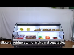 Meyve Dükkanı Mağaza Çift Yanlı Ekran Yiyecekler için Soğutucu Sebze Büyük Kapasite