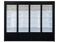 Sessiz Çalışan Çok Katlı Cam Kapı Buzdolabı İçecekler İçin Ticari Teşhir Buzdolabı