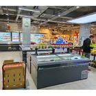 Cam Kapı Kombine Süpermarket Ada Dondurucu / Dondurucu Otomatik Defrost