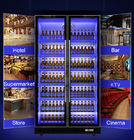 Bar Otel için Cam Kapı Ticari Şarap Soğutucu Soğutucu Buzdolabı
