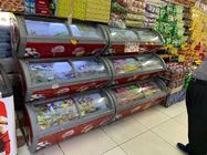 Süpermarket Çift Cam Kapı R404a Dondurma Teşhir Dondurucu