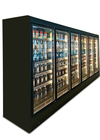 Siyah Cam Kapı Ticari Teşhir Dondurucu Bira İçeceği İçin Dik Bar Dolabı