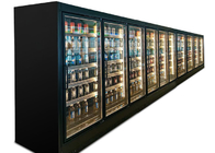 Siyah Cam Kapı Ticari Teşhir Dondurucu Bira İçeceği İçin Dik Bar Dolabı