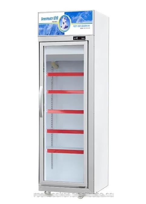 5 Katmanlar 450L Tek Kapılı Ticari Süpermarket Teşhir Dondurucu Plastik Kaplı Çelik