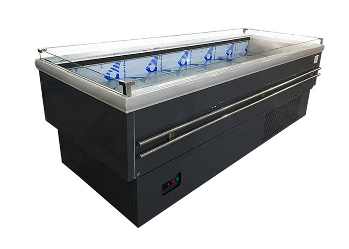 LED'li Düz Üstü Açık Süpermarket Ada Dondurucu Ticari Et Teşhir Dolabı