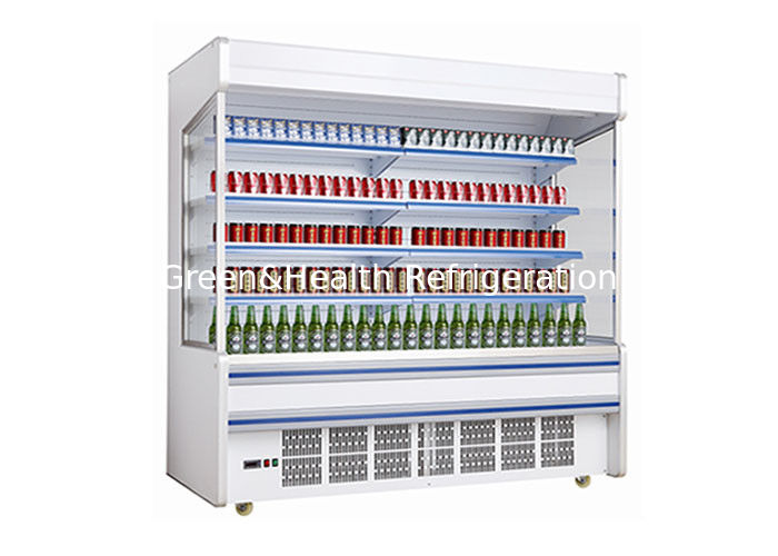 Süpermarketler için Dinamik Soğutmalı, Ayarlanabilir Raflı ve LED Aydınlatmalı Ticari Çok Katlı Açık Soğutucu
