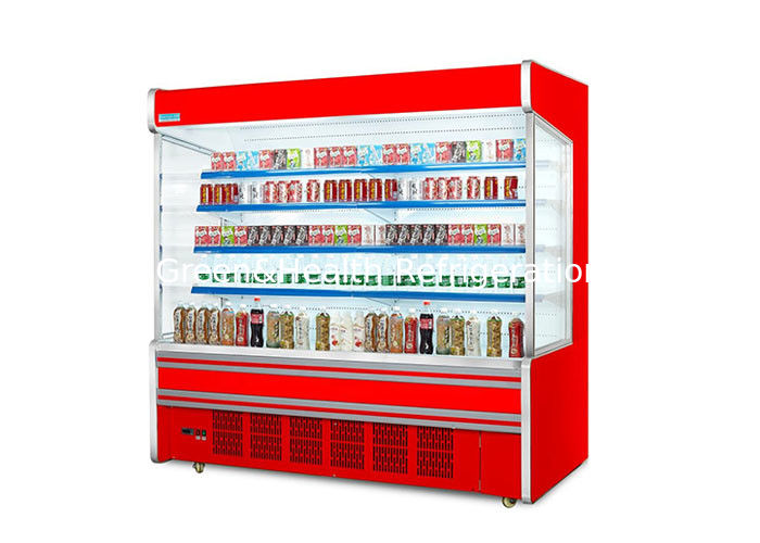 Süpermarketler için Dinamik Soğutmalı, Ayarlanabilir Raflı ve LED Aydınlatmalı Ticari Çok Katlı Açık Soğutucu