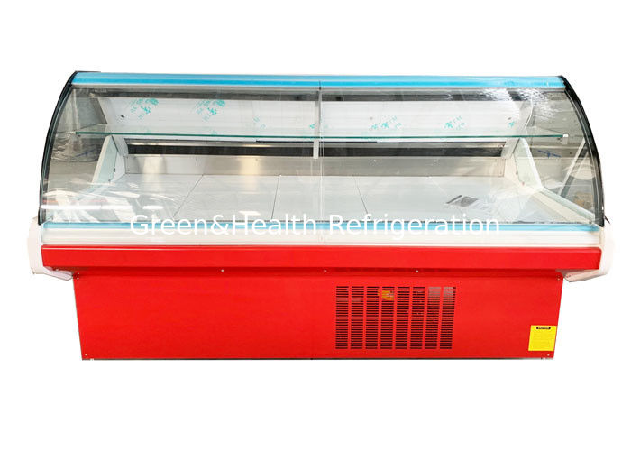 Ticari 100L Kapasite Deli Ekran Buzdolabı Ön Flip-Up Cam Kapısı ve LED Işıklandırma 6500K