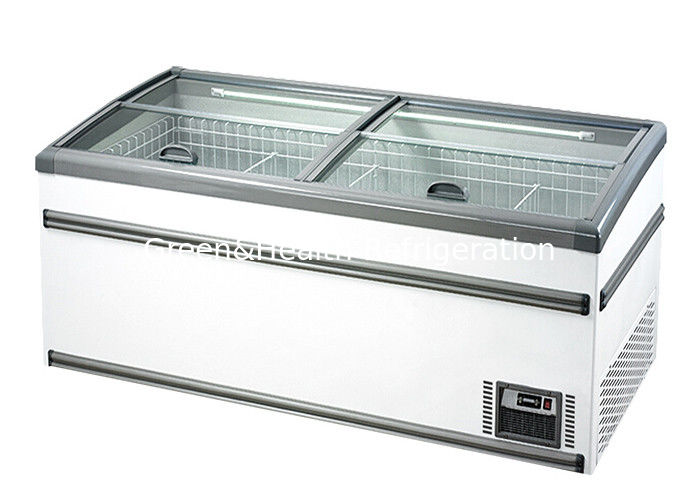 1040L kapasiteli Otomatik Dondurma ve Süpermarket Ekranı için R290 Soğutucu ile Ticari Ada Dondurucusu