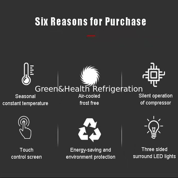 ETL Sertifikası 360° Havalandırma Şarap Soğutucu 418L 220V 50HZ Otomatik Dondurma Sistemi ile