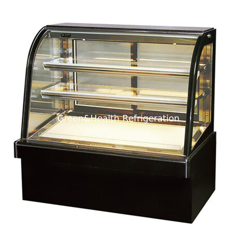 LED Işık Fırın Dolabı Kolay Hareketli Tekerlekli Pasta Ekranı Soğutucu