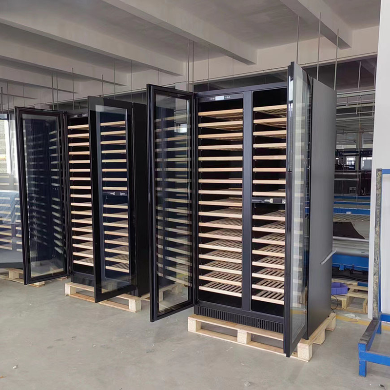 185 Şişe Şarap Ekranı Soğutucu Çift Bölge Elektrik Cam Kapı Modelli LD-185D