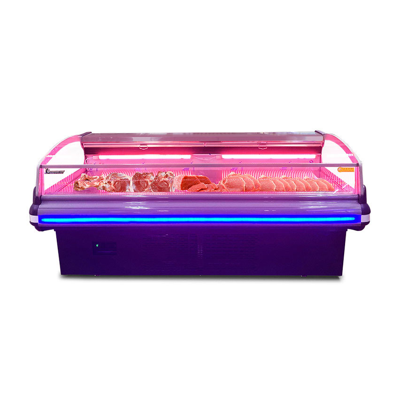 Paslanmaz Çelik Ventilatör Soğutma Et Ekranı Dondurucu -2 ila 8.C LED Işığı ile