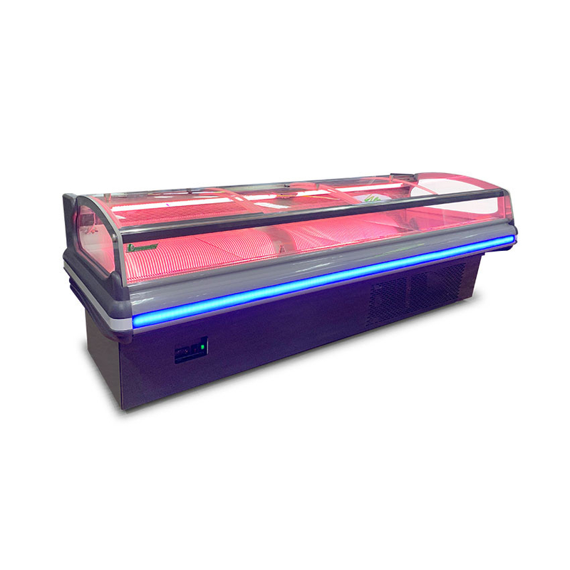 Paslanmaz Çelik Ventilatör Soğutma Et Ekranı Dondurucu -2 ila 8.C LED Işığı ile