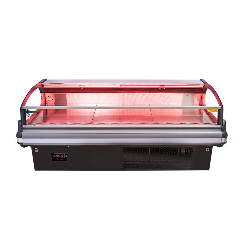 Paslanmaz Çelik Ventilatör Soğutma Et Ekranı Dondurucu -2 ila 8.C LED Işığı ile