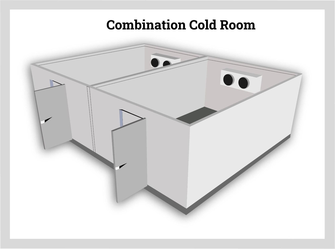 Soğuk depolama odası Walk-In's Cooler Walk-In buzdolabı soğutma sistemi ile