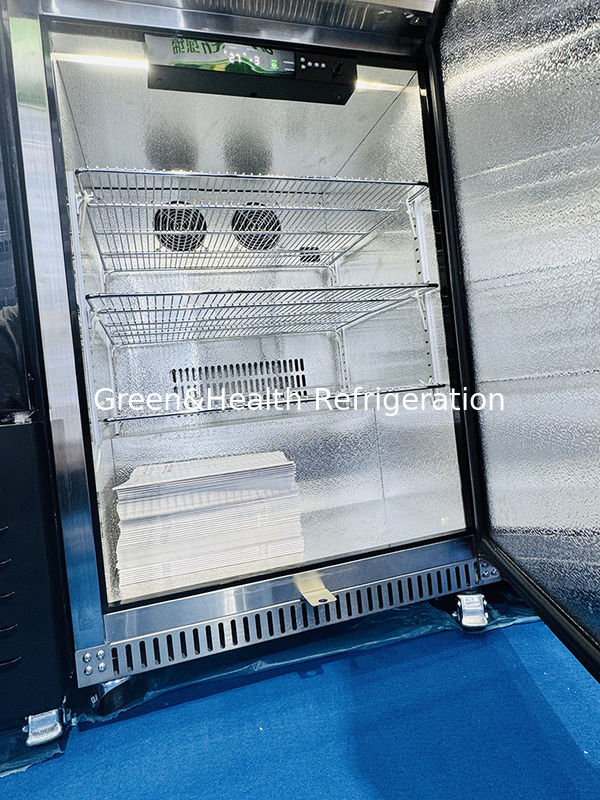 ETL Sertifikası 150L 168Kans Paslanmaz Çelik Katı Kapı Dış İçecek Buzdolabı