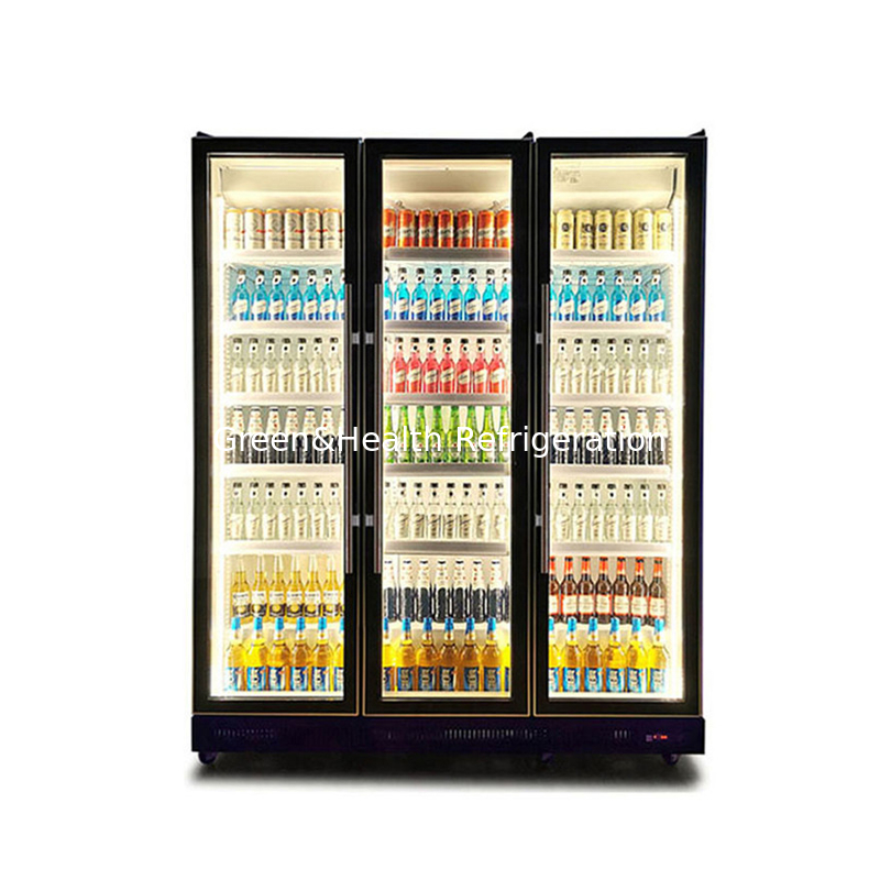 Swing Door Alkol İçecekler Ekran Dondurucu R290 Soğutucu ve Düşük E Camı ile