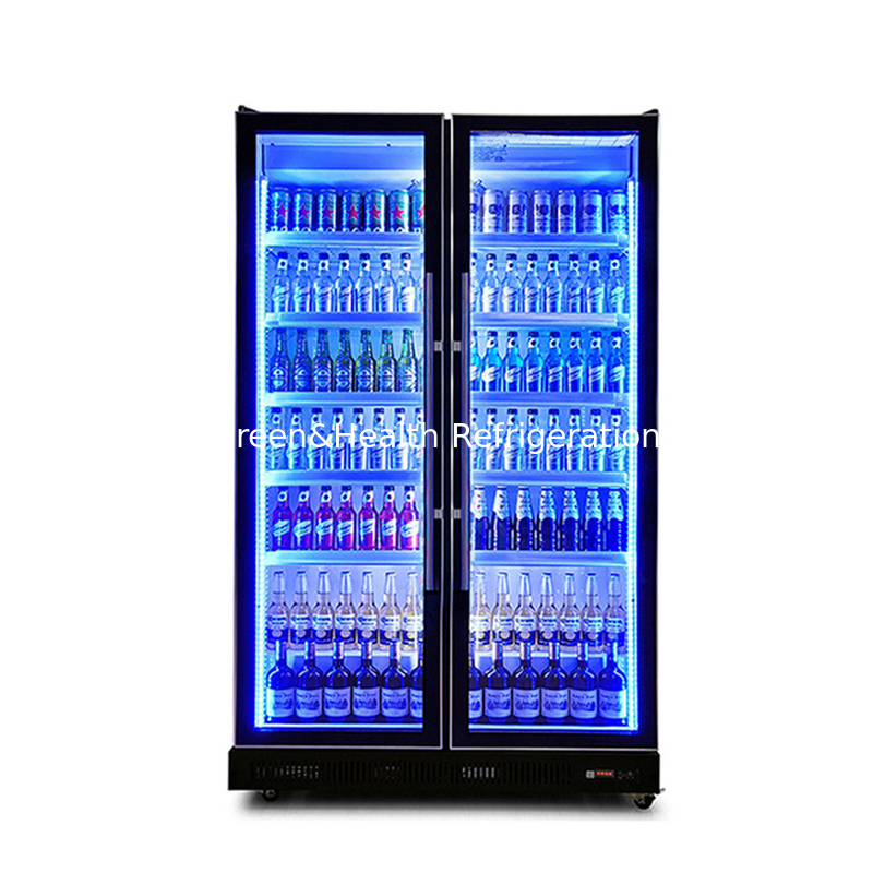 Swing Door Alkol İçecekler Ekran Dondurucu R290 Soğutucu ve Düşük E Camı ile