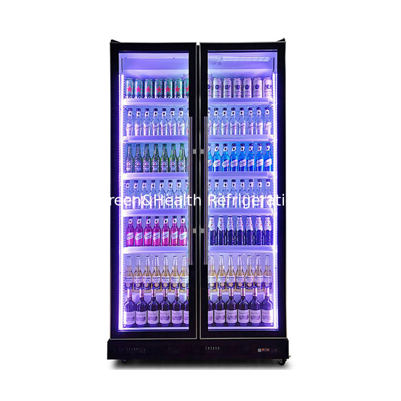 Swing Door Alkol İçecekler Ekran Dondurucu R290 Soğutucu ve Düşük E Camı ile