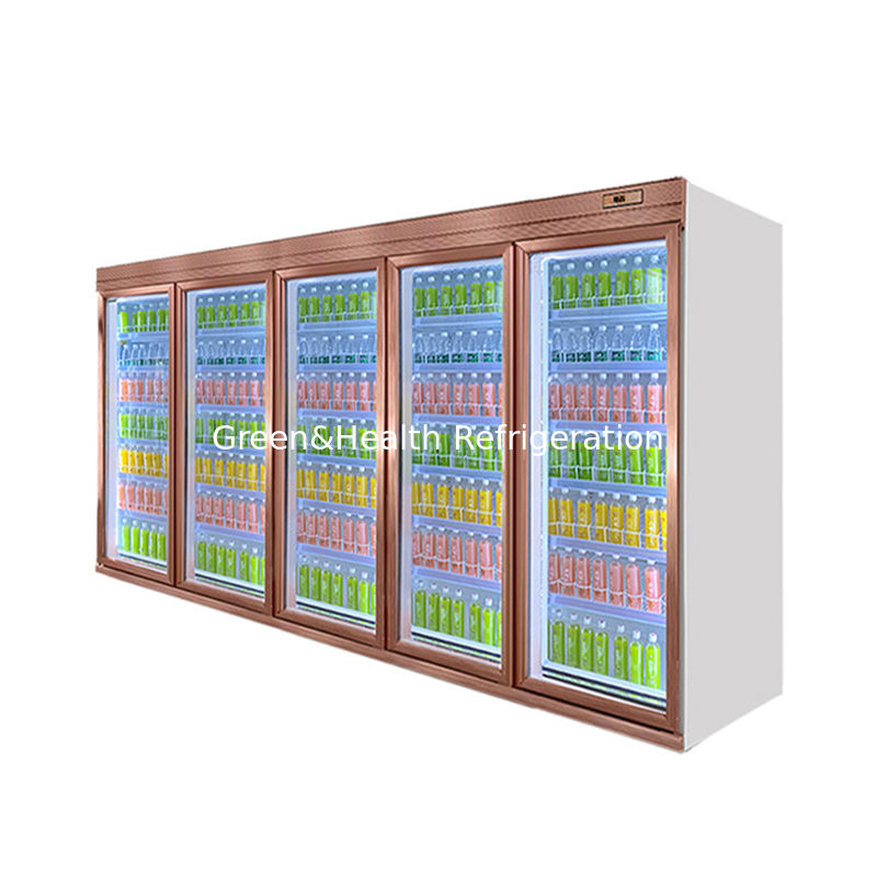 5 Katmanlı Ayarlanabilir Raflı, Fan Soğutmalı ve Özelleştirilebilir Hacimli Cam Kapılı İçecek Soğutucu