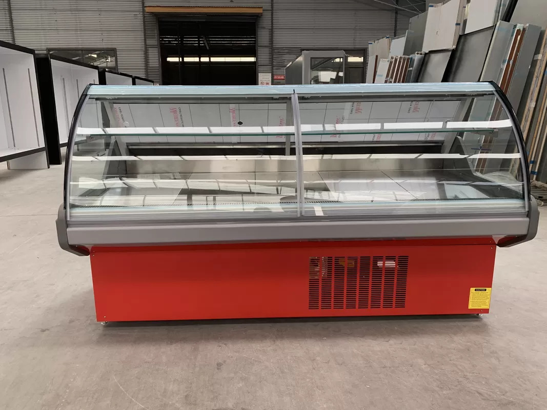 220/50hz Voltaj Gaz R404a Pişmiş Gıda Ekranı Vitrin Et Ekran Dolabi