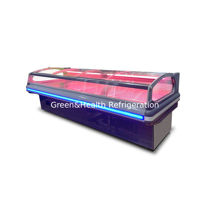 Et dükkanları / süpermarketler taze et depolamak için LED ışıkları olan depolama buzdolapları