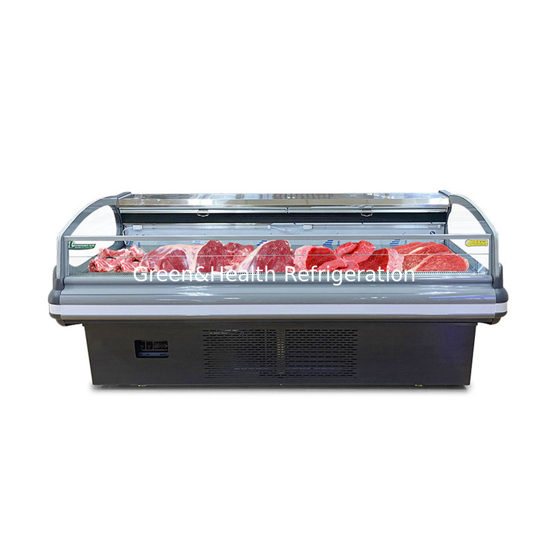 Et dükkanları / süpermarketler taze et depolamak için LED ışıkları olan depolama buzdolapları