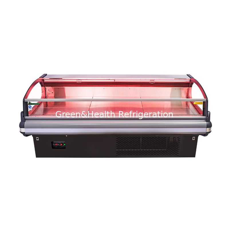 Et dükkanları / süpermarketler taze et depolamak için LED ışıkları olan depolama buzdolapları
