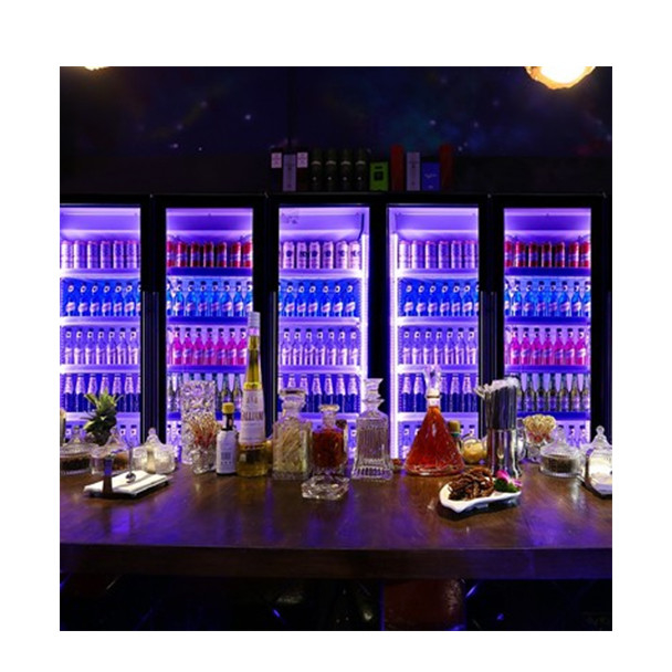 2/3 Kapı Çoklu Değişken Renkli İçecekler Alkolik İçecekler Soğutulmuş Ekran Dolabları
