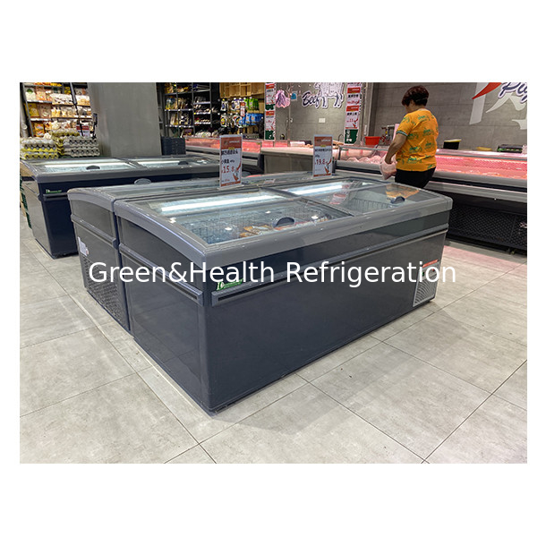 Süpermarket Deniz ürünleri/Dondurulmuş Ürünler/Et topları/Gıda Dondurulmuş Depolama Adası Dolabı Dondurucu