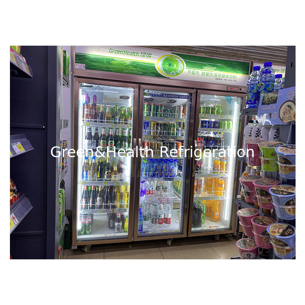 Ticari süpermarket / Mağaza İki / Üç Cam Kapı Ekonomi Buzdolabı Ekran Buzdolabı