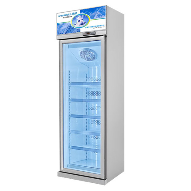 Upside Unit Single Glass Door Multiple Shelves Lüks Dondurulmuş Depolama Dondurulmuş Görüntüleme Dondurucu