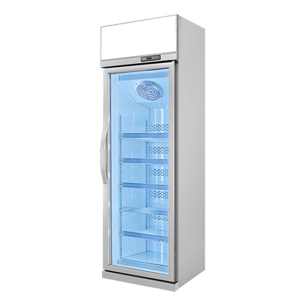 Upside Unit Single Glass Door Multiple Shelves Lüks Dondurulmuş Depolama Dondurulmuş Görüntüleme Dondurucu