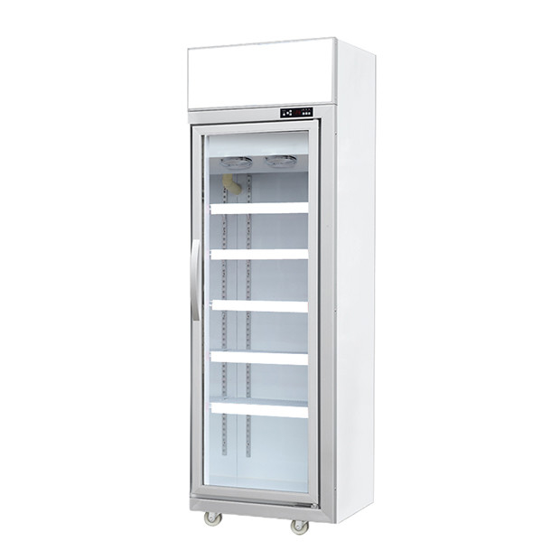 Upside Unit Single Glass Door Multiple Shelves Lüks Dondurulmuş Depolama Dondurulmuş Görüntüleme Dondurucu