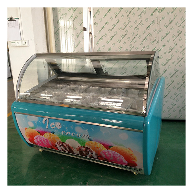 Fabrika Doğrudan Satış Kavisli Cam 16 Tepsili Pasta Soğutmalı Teşhir Dondurucu Satılık