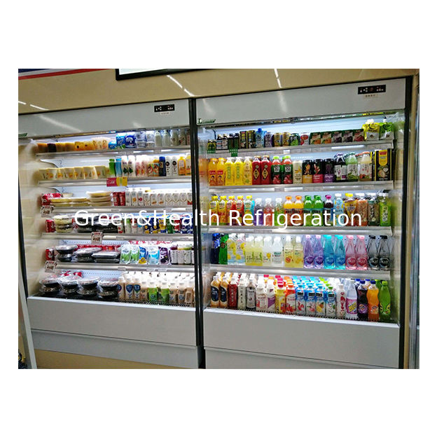 Small Convenience Store Five Layer Shelf Fruit Storage Display Small Open Freezer