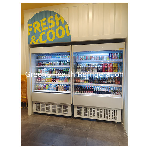 Small Convenience Store Five Layer Shelf Fruit Storage Display Small Open Freezer