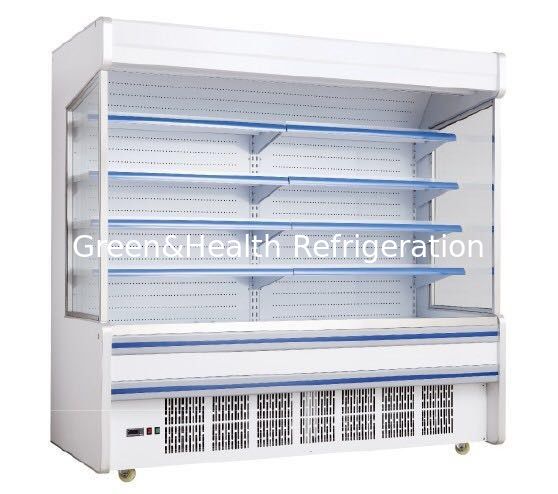 Yeşil ve Sağlık Dik Dikey Multideck Süpermarkette Süt İçin Açık Chiller