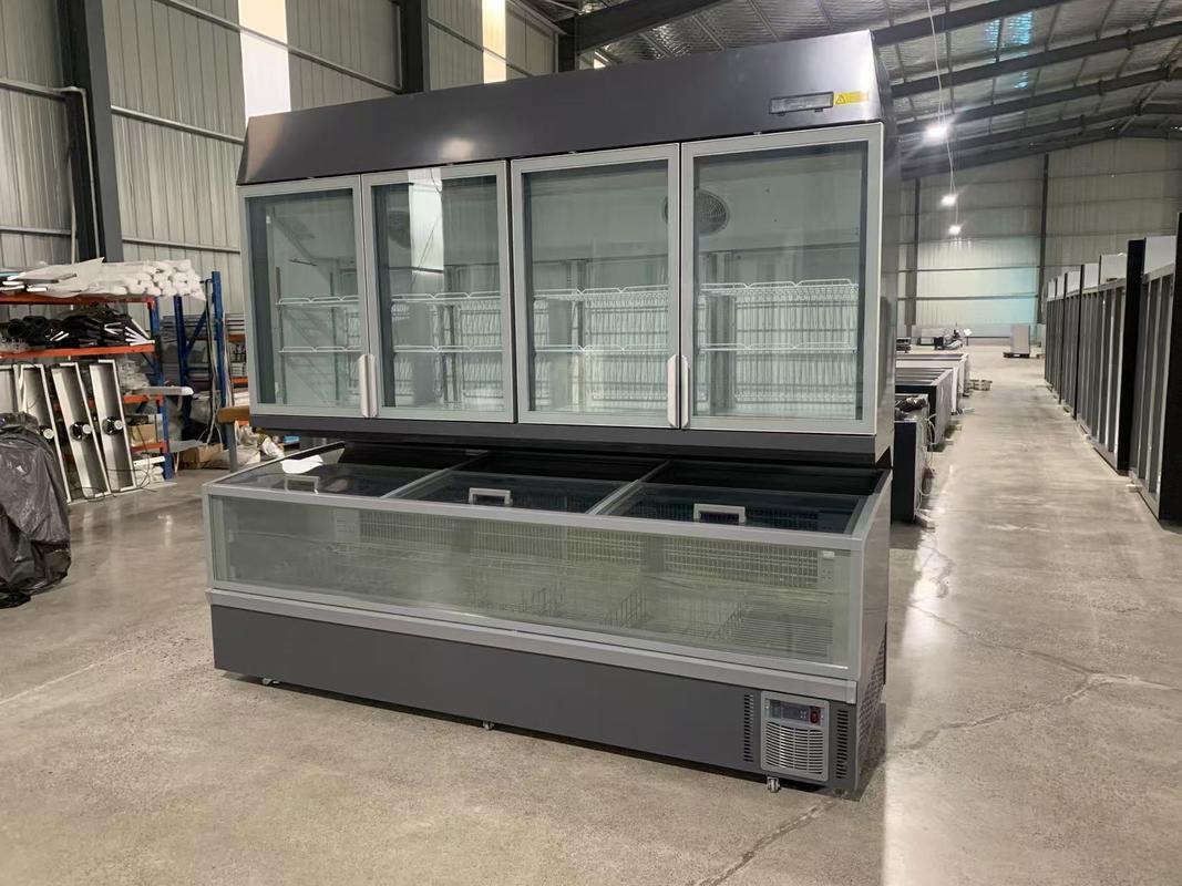 -16°C ile -22°C Arası Otomatik Buz Çözmeli Kombine Dikey ve Yatay Dondurucu Teşhir Ünitesi