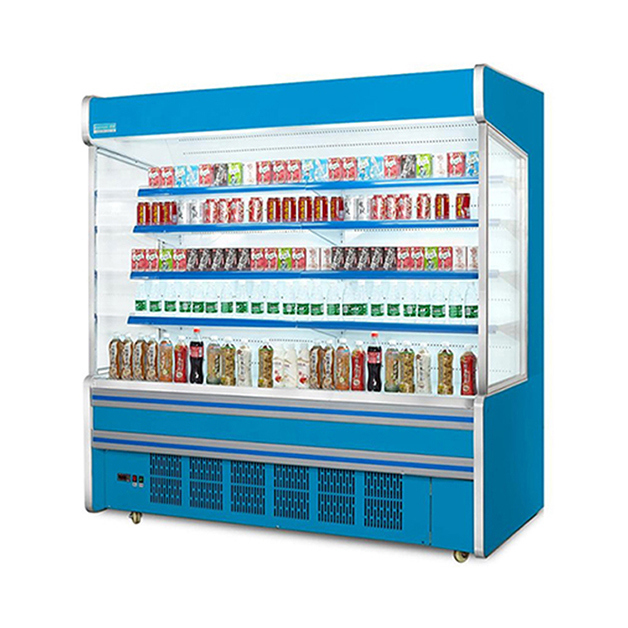 Süpermarket Ticari Dahili Kompresör Çoklu Raflı Açık Tip Dondurucu